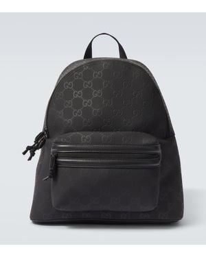 Gucci Mochila Acolchada Con Gg - Negro