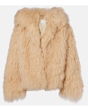 Magda Butrym Jacke Aus Shearling - Natur