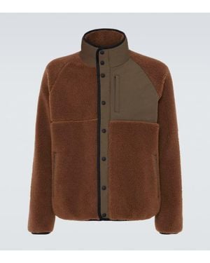 Loro Piana Cashmere And Silk Fleece Jacket - Brown