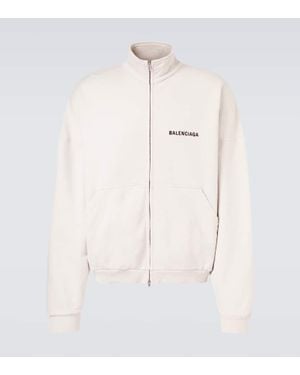 Balenciaga Trainingsjacke Aus Baumwoll-Jersey - Natur