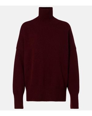 Rohe Rollkragenpullover Aus Einem Wollgemisch - Rot