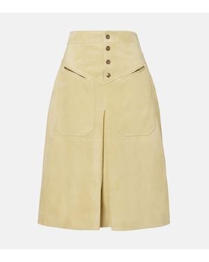 Chloé Midirock Aus Veloursleder - Gelb