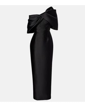 Solace London Davina Satin Cocktail Dress - Black