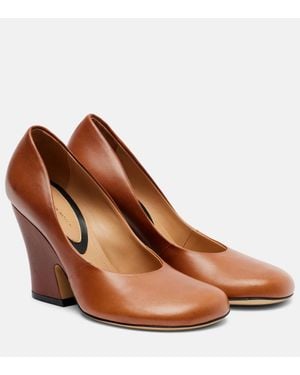 Dries Van Noten Pumps Aus Leder - Braun