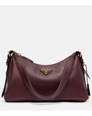 Prada Schultertasche Aimee Medium Aus Leder - Lila