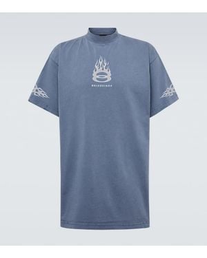 【BALENCIAGA】 イエロー Burning Unity Tシャツ Yellow Burning Unity T-Shirt by Balenciaga on Sale
