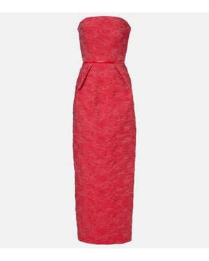 Max Mara Manto Off-Shoulder Maxi Dress - Red