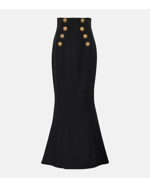 Balmain Geknöpfter Rock - Schwarz