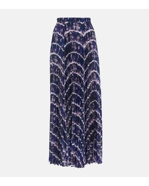 Altuzarra Gonna Lunga Sif A Pieghe - Blu