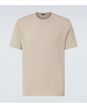 Rubinacci T-Shirt Aus Baumwoll-Jersey - Natur