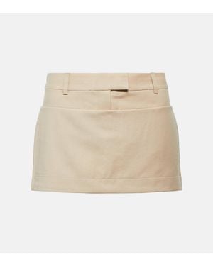 AYA MUSE Lacun Wool Miniskirt - Natural