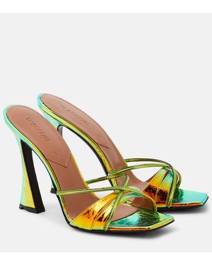 D'Accori Lust Leather Mules - Green