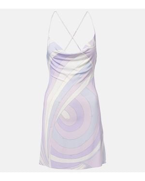 PUCCI Minikleid Iride Aus Satin-Jersey - Lila