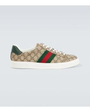 Gucci Ace Herrensneaker Mit Web, Grösse - Braun