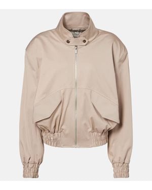 Magda Butrym Wool And Silk Bomber Jacket - Natural