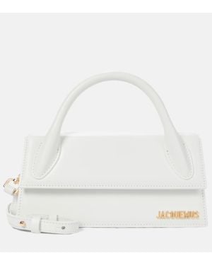 Jacquemus Tote Le Chiquito Long Aus Leder - Weiß