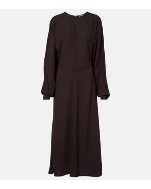 JOSEPH Midikleid Hilles Aus Crepe - Schwarz