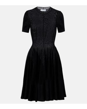 Alaïa Minikleid Skater Aus Wolle - Schwarz