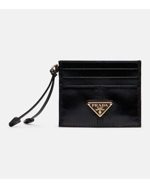 Prada Leather Card Holder - Black