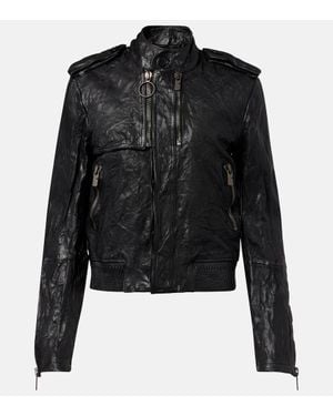 Burberry Lederjacke - Schwarz