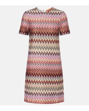 Missoni Zig Zag Lame Minidress - Red