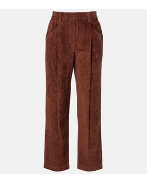 Brunello Cucinelli Weite Hose Aus Baumwoll-Cord - Braun