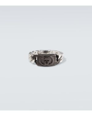 Gucci Interlocking G Sterling Ring - White