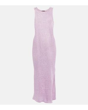 Tom Ford Midikleid Aus Strick - Lila