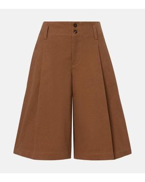 Chloé Bermuda En Toile De Coton - Marron