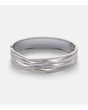 Repossi Pulsera Antifer De Oro Blanco De 18 Ct Con Diamantes - Metálico