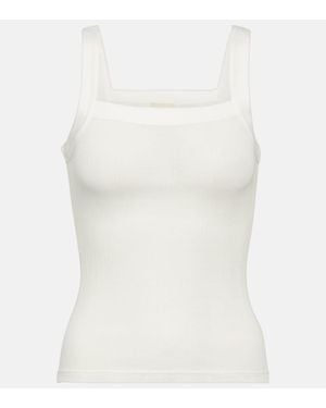 KHAITE Top Oylan Aus Jersey - Weiß