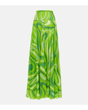 Emilio Pucci Gonna Lunga Marmo - Rosa