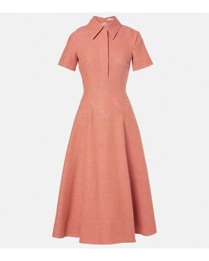 Emilia Wickstead Abito Midi Jody - Rosa