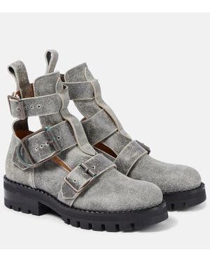 Vivienne Westwood Botines De Piel Con Aberturas - Gris