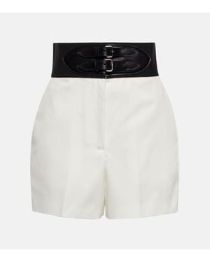 Alaïa Belted High-Rise Shorts - White