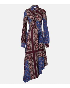 Rabanne Bedrucktes Midikleid - Blau