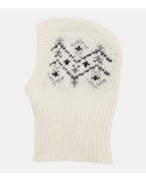 Moncler Embellished Alpaca And Wool-Blend Ski Mask - White