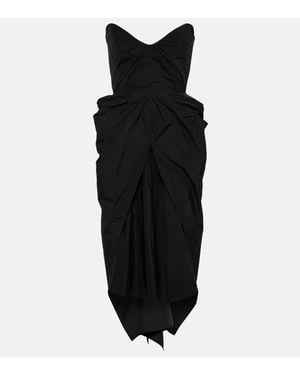 Maticevski Fincher Draped Bustier Midi Dress - Black