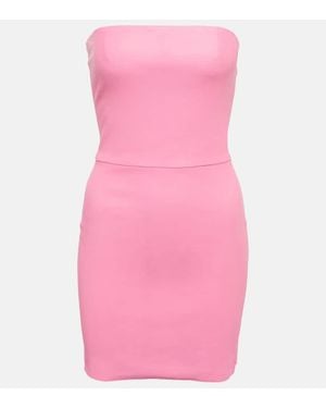 Stouls Amina Strapless Leather Minidress - Pink