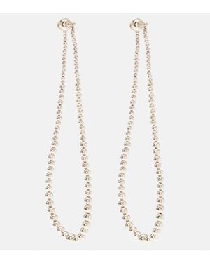 Alaïa Pendientes Con Cuentas - Blanco
