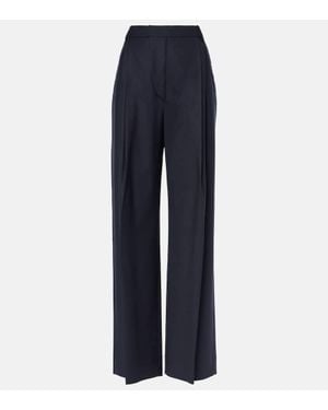 Victoria Beckham High-Rise Wide-Leg Pants - Blue