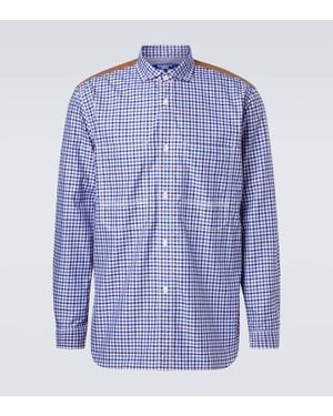 Junya Watanabe Checked Cotton Shirt - Blue