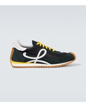Loewe Sneakers Flow Runner 2.0 Mit Veloursleder - Schwarz