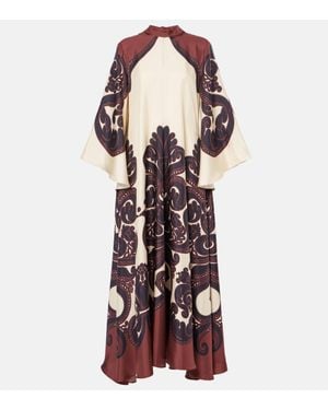 La DoubleJ Magnifico Printed Silk Twill Maxi Dress - Multicolour