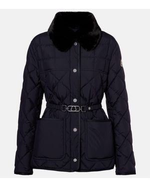 Moncler Daunenjacke Cygne Mit Faux Fur - Blau