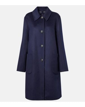 Tory Burch Abrigo De Lana De Botonadura Simple - Azul