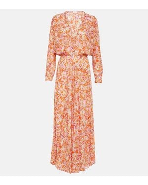 Poupette Bedrucktes Maxikleid Ilona - Orange