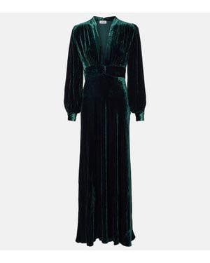 RIXO London Robe Emory Aus Samt - Schwarz