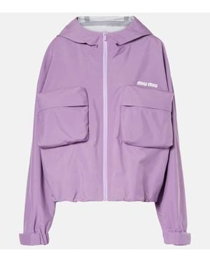 Miu Miu Technical Canvas Jacket - Purple