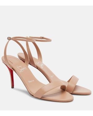 Christian Louboutin Sandalen Miss Z 80 Aus Leder - Natur